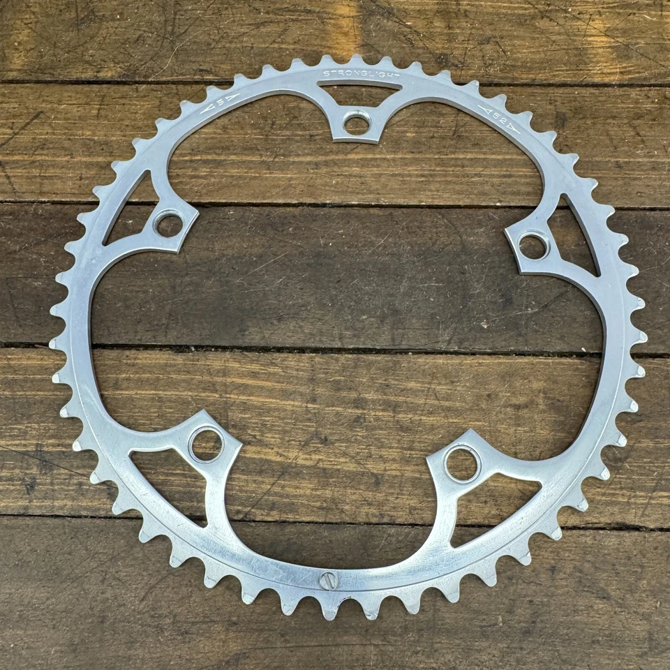 Plato Stronglight Vintage 52 Dientes 144 BCD Aleación 5 Brazos Eroica 52t Años 70 80 Foto 2 de 4