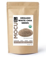 ORGANIC WHITE CHIA SEEDS - Raw, Non-GMO, Gluten-Free
