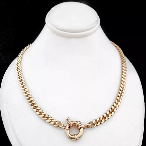 BOLT RING CLASP 4mm Round CURB Chain Ring Link 22