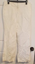 ANN TAYLOR FACTORY WHITE SIGNATURE TROUSER PANTS - SIZE 6