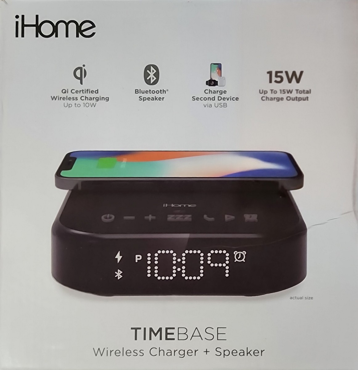 Wireless Charger Ihome Speaker And Alarm Clock IHome IBTW22