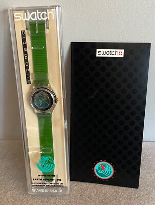 Swatch Watch Automatic Earth Summit `92 In Our Hands SAK102 Unworn Mint in Case
