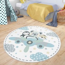 Tapis Rond Chambre Enfant Tapis Enfant Animaux Volants Tigre Koala Ours Pingouin
