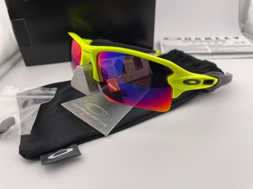 OAKLEY FLAK 2.0 XL NEON TENNIS BALL YELLOW WITH PRIZM ROAD SUNGLASSES OO9188-H1 - Picture 4 of 11
