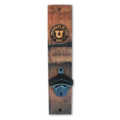 Utah Utes Barrel Stave Wall Mount Bottle Opener - U Logo
