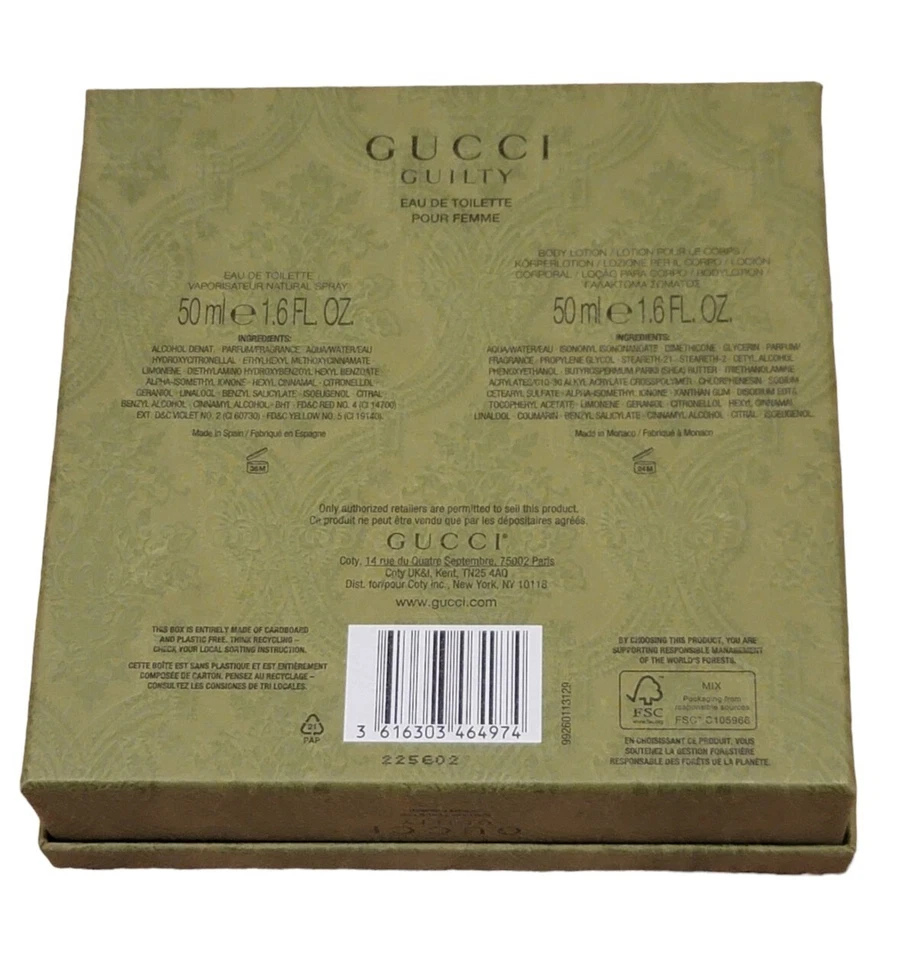 Gucci Guilty Beauty Pour Femme Gift Set Eau de Toilette 50ml Loção Corporal 50ml Spray Feminino - Imagem 4 de 4