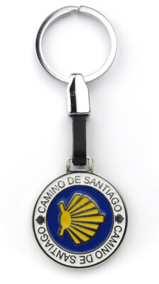 Schlüsselanhänger rund Camino de Santiago - Jakobsweg Pilgerweg Andenken