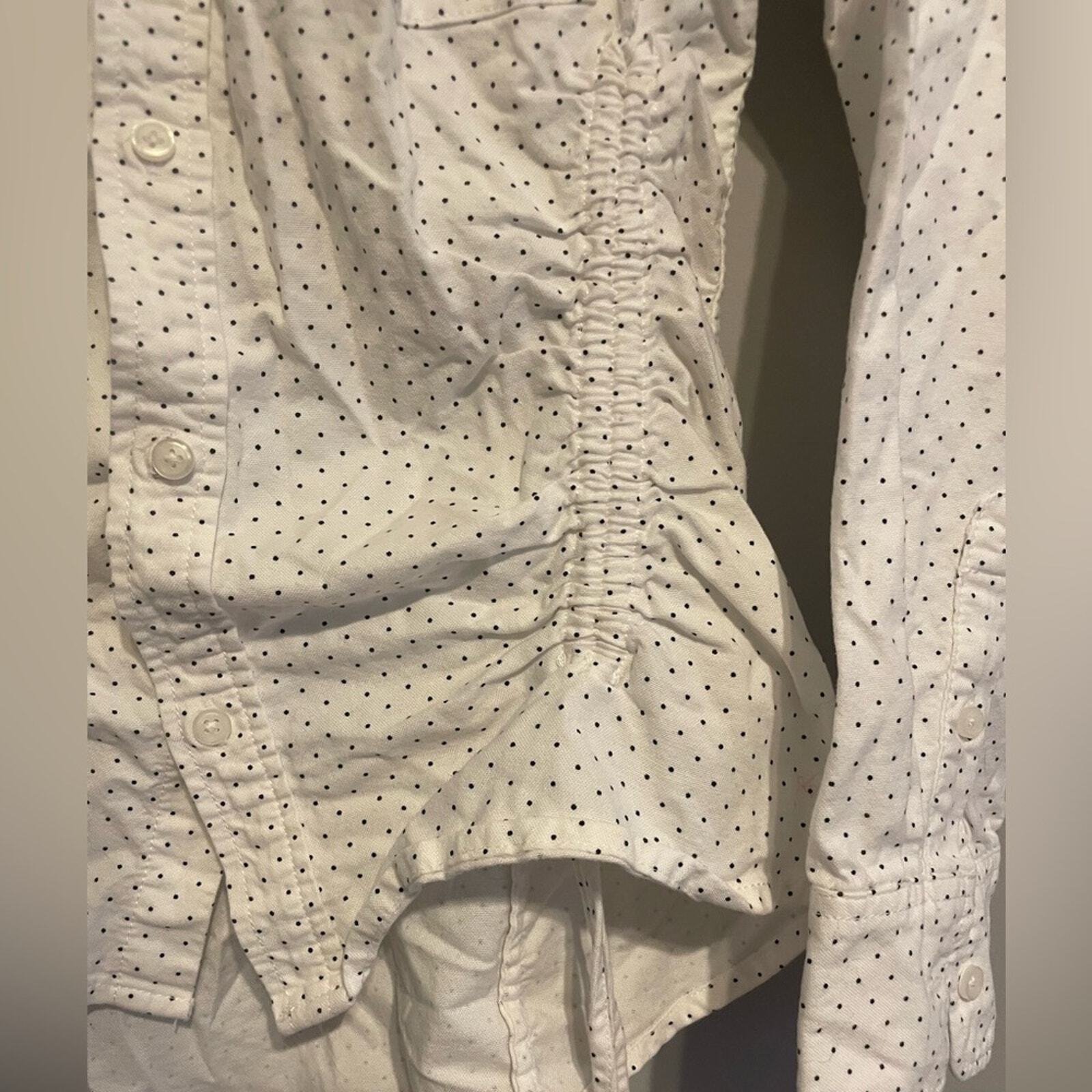 Current Elliott Polka Dot button down Top Size 2 - image 4