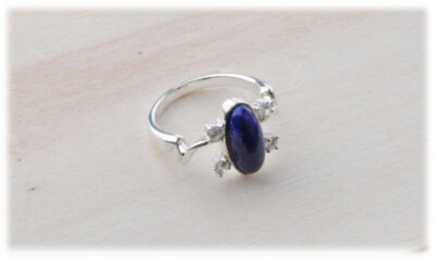 Elena Gilbert Tageslicht Daylight-Ring - Vampire Fashion m.Lapislazuli 52-60