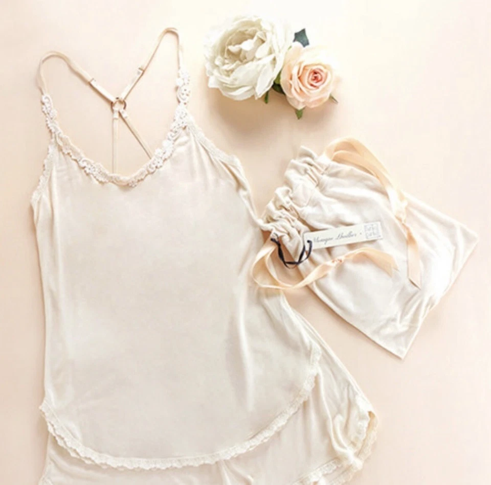 MONIQUE LHUILLIER X HANKY PANKY: Camisola para dormir rosa ramo novia/dama de honor Foto 4 de 4