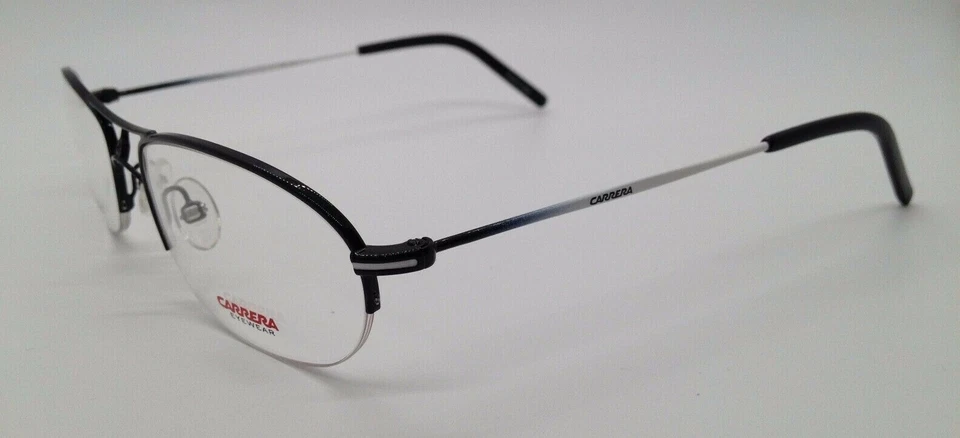 Marco de gafas Carrera CA7551 negro/blanco E0T metal semi borde 54-19-135 nuevo RX Foto 2 de 4
