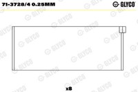 Glyco 71-3728/4 0.25Mm Pleuellager For Audi Ford Multicar Seat Skoda Vw
