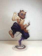Vendedor de EE. UU. Cazador de Demonios Figura Acrílica Soporte Decoración de Pasteles - Inosuke Hashibira