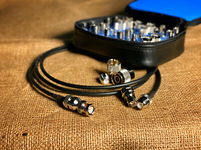 30-Piece RF Coaxial Connector Adapter Kit – N, TNC, SMA, BNC, UHF, Mini-UHF Types