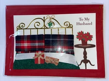 Papyrus Christmas Card - “To My Husband” 3D Bed