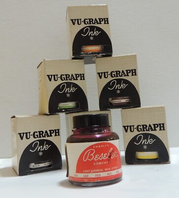 Vintage 6 colors Vu-Graph Ink