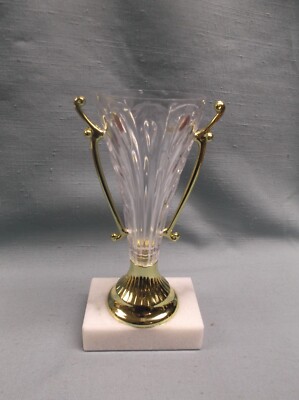 clear plastic CUP trophy award marble base 6 1/2'' size