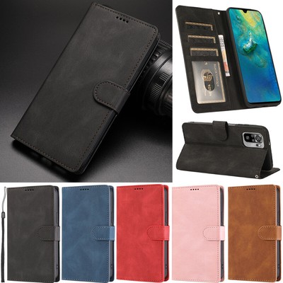 Slim Matte Wallet Leather Flip Case For Xiaomi Redmi Note 10 Note 9S Note 11 9A