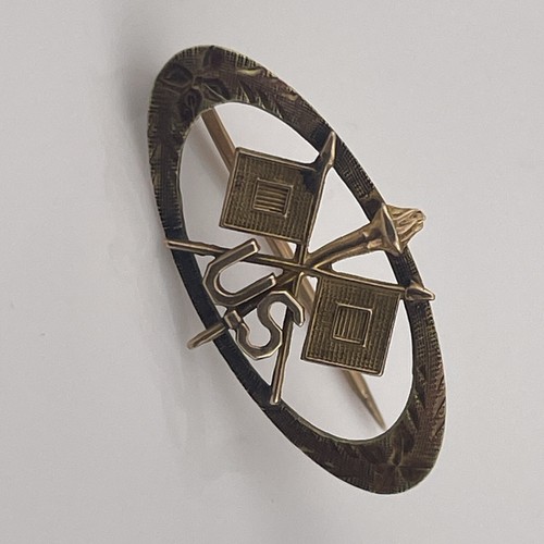 10k Gold WWII US Army Signal Corps Sweetheart Brooch Pin Communications School - Picture 9 of 11