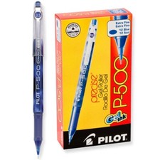 38601 Pilot Precise P-500 Gel Rollingball Pen, Extra Fine, Blue Ink, Pack of 12