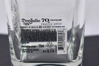 Don Julio 70th Anniversary Empty Tequila Bottle 750 Ml for sale