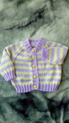 lilac baby cardigan