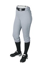 New with Tags DeMarini Girls' Fierce Softball Pants Light Grey