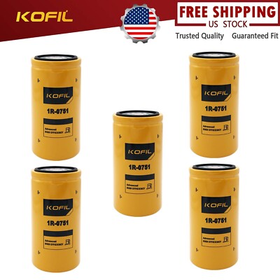 5PK Fuel Filter 1R-0751 For C7 C9 3126B 3126E C-9 3116 3126