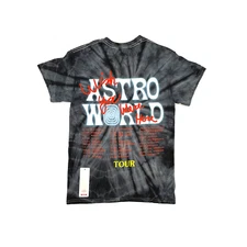 Travis Scott No Bystanders Black Tie Dye Tee (93665-325) Men's S-XXL