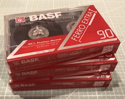 3 x Leerkassetten BASF Ferro Extra I 90
