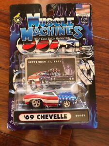 2001 STARS /& STRIPES 1:64 MUSCLE MACHINES /'69 CHEVY CHEVELLE SEPTEMBER 11