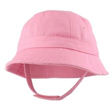 Infant Baby's 100 Cotton Bucket Hat with Adjustable Chin Strap - FREE SHIP