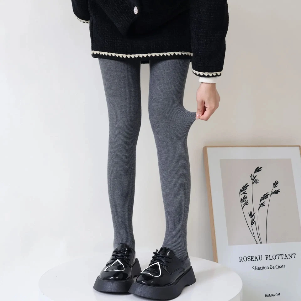 Winterfaden Einfarbige Wollstrumpfhosen - Dicke, Warme, Dehnbare und Figurformen - Bild 3 von 4