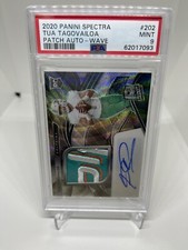 2020 Panini Spectra Tua Tagovailoa FOTL Jersey Hit 7/25 RPA WAVE VARIATION PSA 9