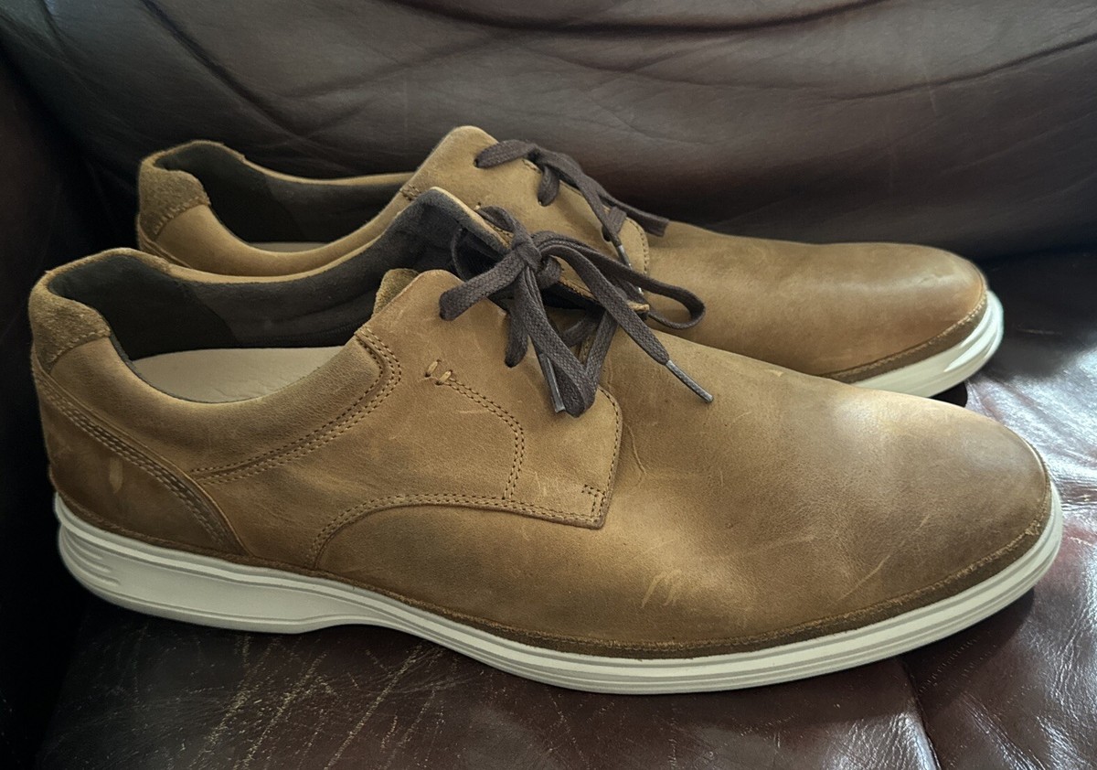 Rockport DresSports 2 Go Plain Toe Oxford Dress Shoes Mens 15 Wide Brown Leather Men main image 2