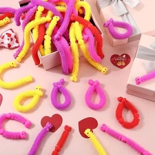 ** CHIVAO ** BULK SENSORY WORMS ' 200 PCS ' CLASSROOM, PARTY, VALENTINES, FAVORS