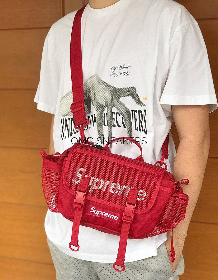 Supreme SS20 Mesh Waist Bag Red Chest Messenger Fanny Pack C