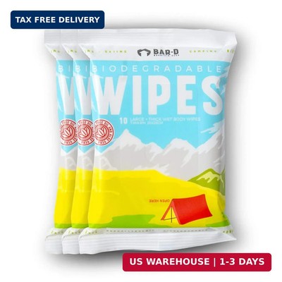 Bar-D Biodegradable Body Wipes with Tea Tree Oil & Aloe Vera - Refreshing Shower