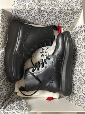 Alexander McQueen / レースアップブーツ/39/BLK/586199// Alexander McQueen 586199 Hybrid Brogue Boot Black Men's Size 40 (7