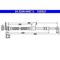 1X Bremsschlauch ATE 24.5248-0467.3 Passend FüR Hyundai