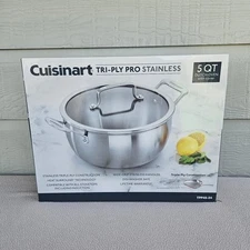 Cuisinart Tri-Ply Pro Stainless 5 QT Dutch Oven with Lid TPP45-24