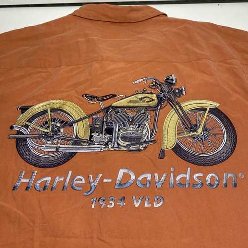 Harley Davidson Shirt Mens 2XL Embroidered motorcycle 1934 VLD american camp