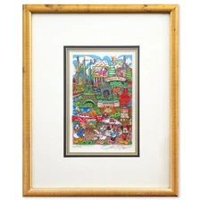 Charles Fazzino- 3D Construction Silkscreen Serigraph "Disneyland Paris"
