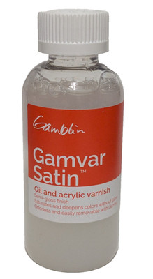 Gamblin Gamvar Satin Varnish 4.2 fl oz (125 ml)  Semi Gloss Oil & Acrylic
