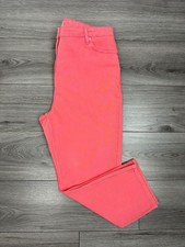 Next Crop Slim Mid Rise Coral Pink Trousers Jeans Women  s UK 18 EUR 46