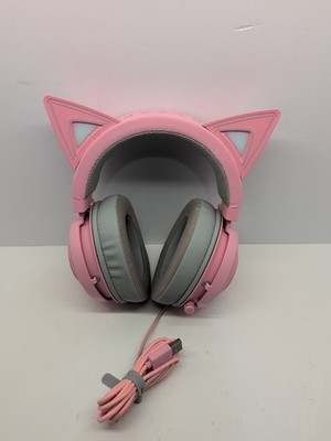 Razer Kraken RGB USB Gaming Headset Kitty Edition Tested Working #10