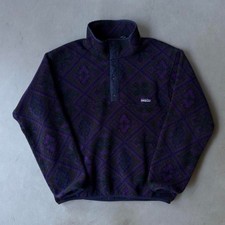 Vintage Patagonia Snap-T Synchilla Fleece Aztec Pattern Pullover Made in USA L
