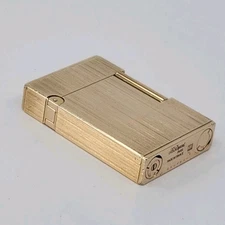 St Dupont Superb Line 2 Sn 84jvn84 Gold Hairline Large Version 24 K Gold-Plated 