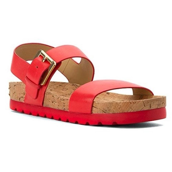 Women Michael Kors Sandals Coral Leather 8