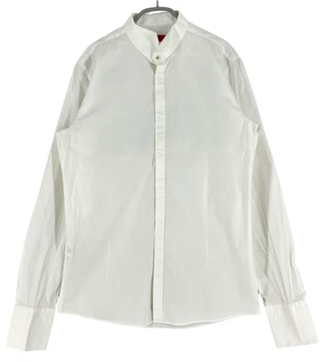 HUGO BOSS Pour Homme Chemise Habillée Slim Fit Boutonnée Taille M Blanc - Photo 1/4